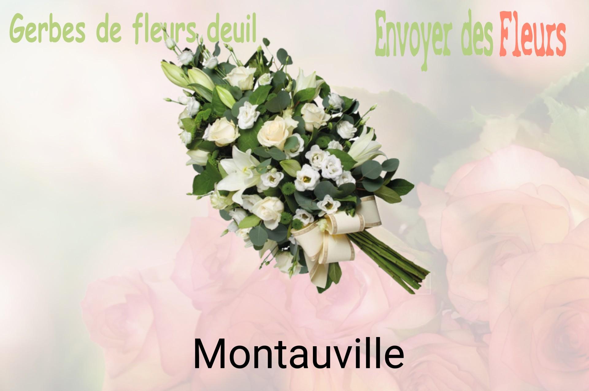 Gerbe de fleurs de deuil livrée à Montauville